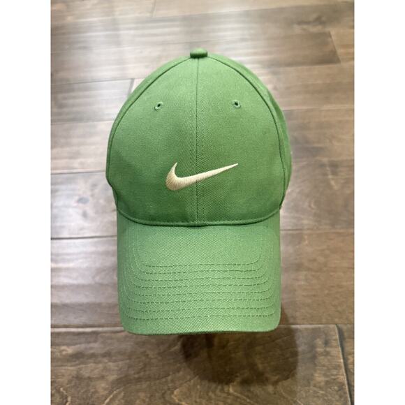 Vintage Y2K Nike Green Center Swoosh Adjustable Strapback Hat Baseball Cap - Picture 2 of 8